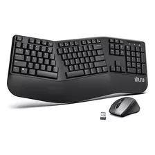 Teclado Y Mouse Inalámbrico 2.4 Ghz. Uekm-20 Ergonomico