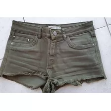 Short Jean Bershka Original Verde Militar 