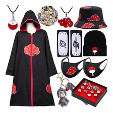 21pcs Naruto Akatsuki Sasuke Capa Acessórios Kit De Fantasia