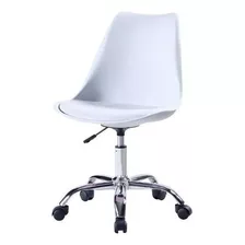 Cadeira Leda Giratoria Para Escritório Mocho Estofada Eames