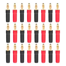 Conectores De Audio Y Vídeo Beznaka Negro Y Rojo, 24pcs