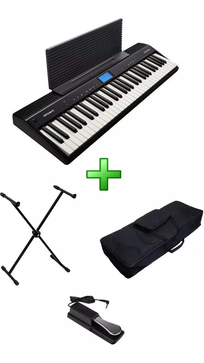 Teclado Roland Go Piano Go-61p Com Kit Acessórios