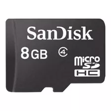 Cartão De Memória Sandisk Sdsdqm-008g-b35a Com Adaptador Sd 8gb