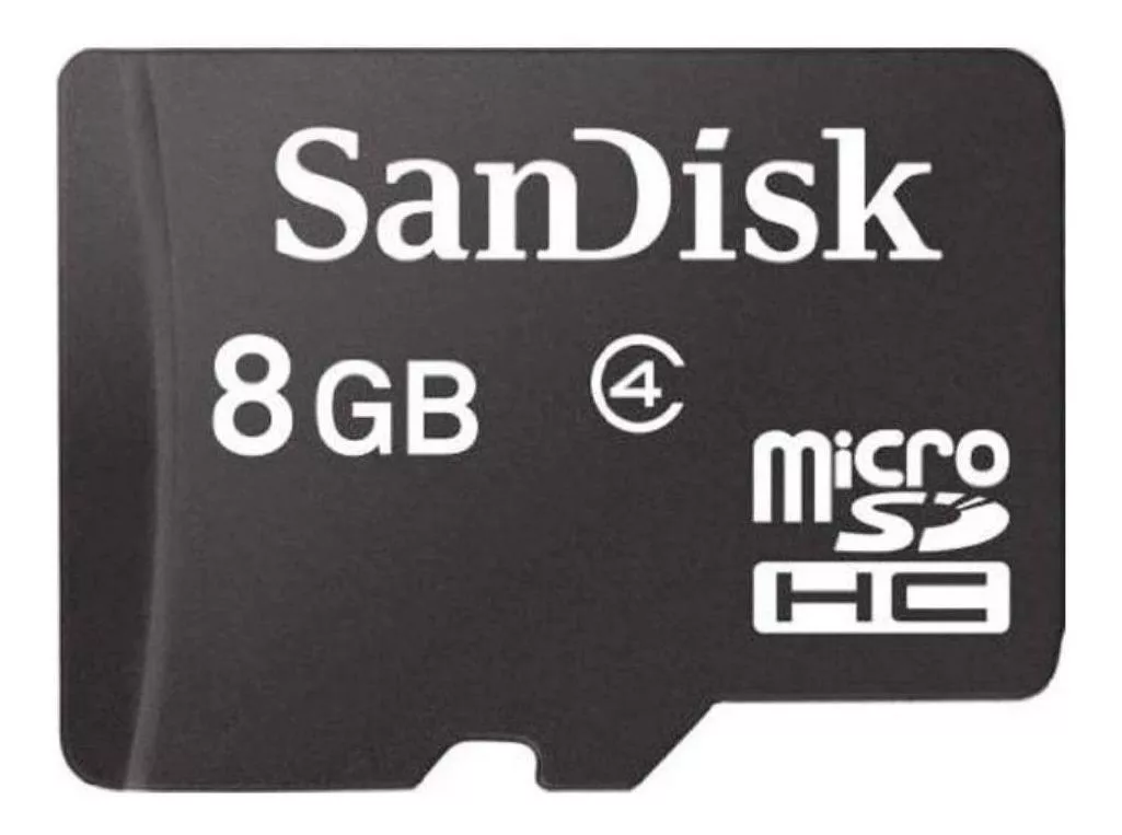 Cartão De Memória Sandisk Sdsdqm-008g-b35a Com Adaptador Sd 8gb