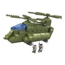 Helicóptero Militar Block Armable 308 Piezas 22602 Ausini