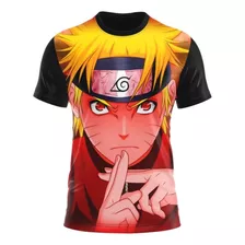 Camisa Camiseta 3d Full Anime Uzumaki Naruto Infantil -1