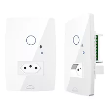 Interruptor Touch 1 Botão + Tomada 20a Ir Diamond Branco