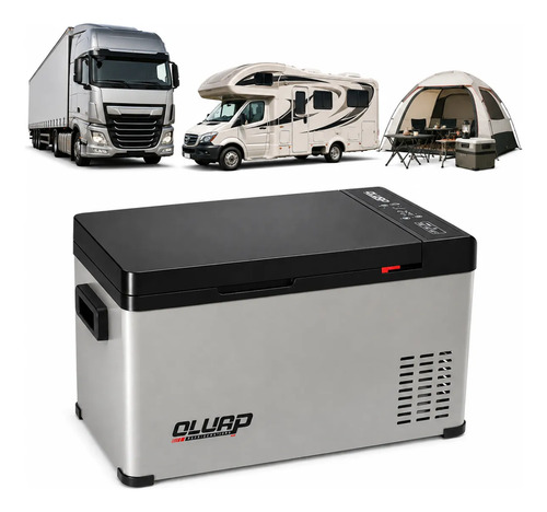 Geladeira Portatil 110v 220v 12v 24v Caminhao Camping Carro Motorhome Quadrivolt Automotiva Freezer Caixa Termica... 20 Litros Black Piano