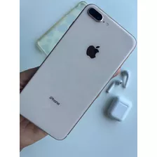 iPhone 8 Plus 64gb Ouro Tela 5.5' + Fone Bluetooth + Capa 