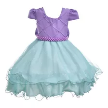 Vestido Infantil Ariel 4 Ao 12