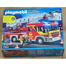 Playmobil 5362 Fire Truck Caminhão Bombeiros Com Luzes Cx