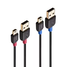 Cable Matters, Paquete De 2 Cables Largos De Usb A Mini Usb