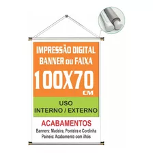 Banner Personalizado Completo 100x70cm Arte Inclusa 