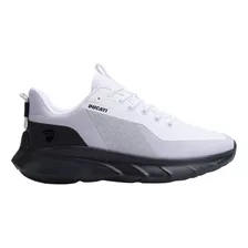 Tenis Choclo Urbano Ducati Blanco Y Gris Para Hombre