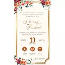 Convite Casamento Virtual Interativo Whatsapp Terracota 133
