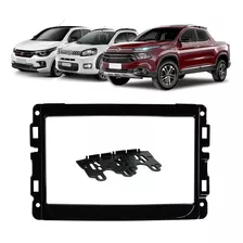 Moldura Din 2 Fiamon Completo Fiat Toro Mobi Uno Cor Preto