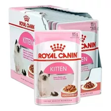 Caixa Com 12 Sachês Royal Canin Kitten Gatos Filhotes 85 Gr
