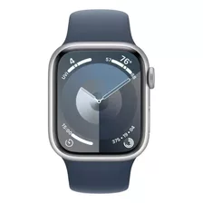 Apple Watch Series 9 Gps + Cellular Caixa Prateada De Alumínio 41 Mm Pulseira Esportiva Azul-tempestade P/m