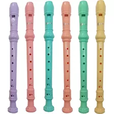 Flauta Dulce Musical Escolar Colores Pastel 8 Agujeros