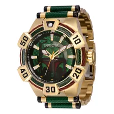 Reloj Invicta 40973 Dorado Hombres Color De La Correa Oro Verde Color Del Bisel Oro Color Del Fondo Verde/rojo