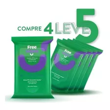  Lenços Umedecidos Antissepticos Free Wipes - Pack 5 Un