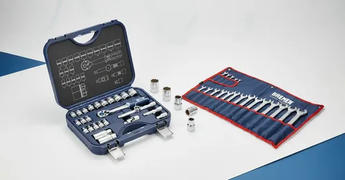 Kit Bremen: Set Llaves Tubo 26 Pzs Enc 3/8 Mm + Llaves Combinadas Juego 19 Pc 6-24 + Estuche Dgm