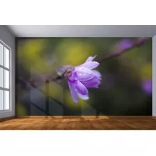 Adesivo De Parede Flor Lilás Delicada Galho 3d M² Nfl137