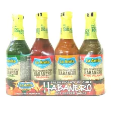 Salsas Pack De 4 Botellas La Anita Chile Abanero