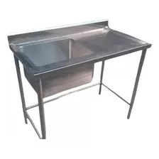 Lavadero De Una Poza Con Escurridor Lateral Inox