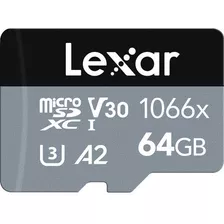 Cartão De Memória Lexar Micro Sd Xc 64gb 1066x Uhs-i 160mb/s