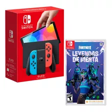 Consola Nintendo Switch Oled Neon + Fortnite Minty Legends