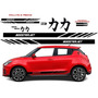 Stickers Franja Lateral Para Suzuki Swift Bosterjet Kanji 6