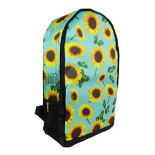 Mochila Girasoles Backpack Floral Dama Juvenil Escolar 