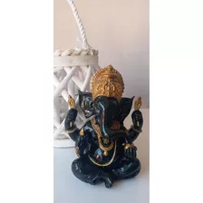 Ganesha En Yeso Pintada A Mano