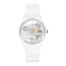 Reloj Swatch Spot Time White So31w102 Color De La Correa Blanco Color Del Fondo Transparente