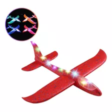 Brinquedo Avião Planador Com Led 3 Velocidades De Pisca Cor Vermelho Personagem Aviãozinho De Brinquedo