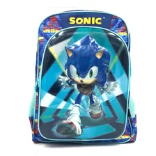 Mochila Sonic Boom 3d Azul Primaria Ginga 2021