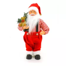 Papai Noel Luxuoso Decoração Natalina 30cm Cor Listrado