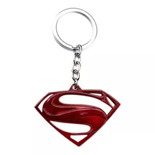 Llavero Metal Emblema Logo Superman Color Rojo