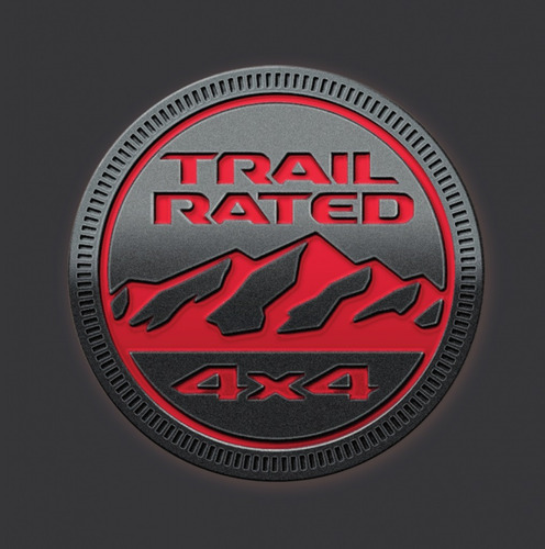Emblema Trail Rated 4x4 Cromo Para Jeep Wrangler Tj Yj Jk Foto 2