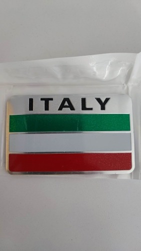Emblema Metlico Bandera Italia Auto Fiat Ferrari Moto Vespa Foto 5