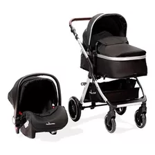 Coche Kansas Travel Premium Baby Gris Estructura Plateada