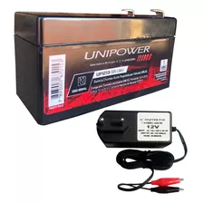 Bateria Recarregável 12v 1,3ah Up1213 Unipower + Carregador