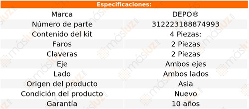 Paq Calaveras S/foco Y Faros Honda Cr-v 2005/2006 Depo Foto 4