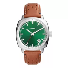Reloj Fossil Pr5486 Piel Genuina, Fondo Verde Para Hombre