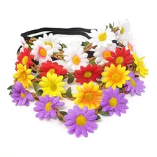 Honbay 5pcs Daisy Flower Headband Bohemia Flower Crown Flora