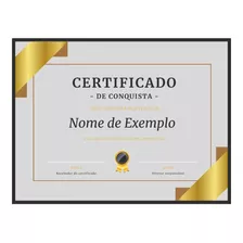 Impressão De Certificado Diploma A4 Frente Verso Fosco 10uni