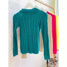 Blusa De Frio Tricot Trico Feminino Manga Longa 