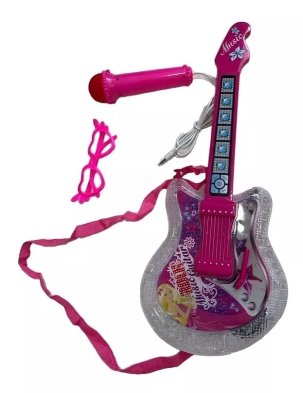 Guitarra Para Criança - Brinquedo Com Microfone