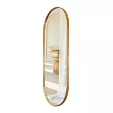 Espelho Oval Corpo Inteiro Moldura Metal 170 X 0,70 Luxo
